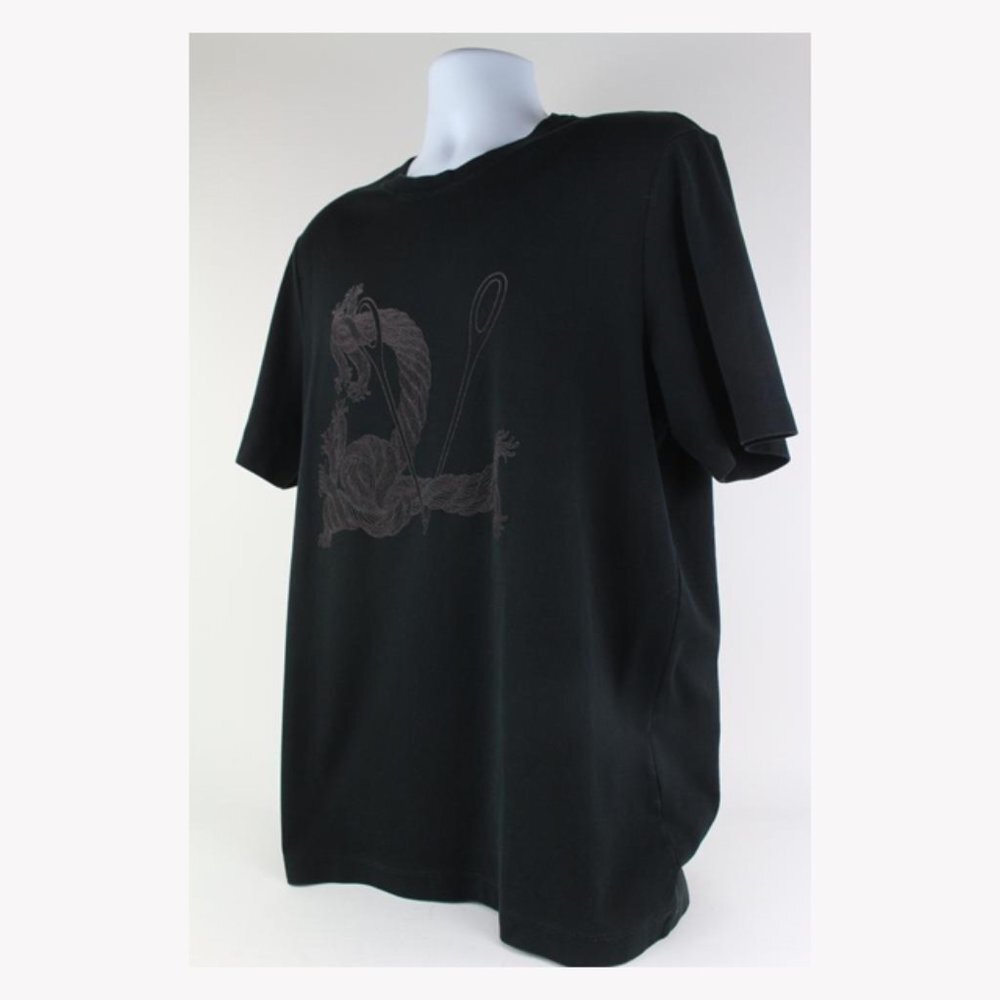 Louis Vuitton Men's XXL Black Rope Flock T-Shirt 1116lv36